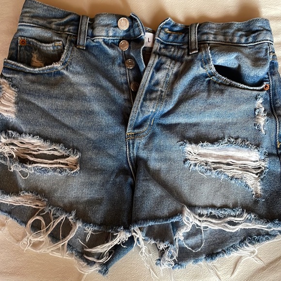 Cello Ripped High Waisted Shorts - Picture 1 of 3